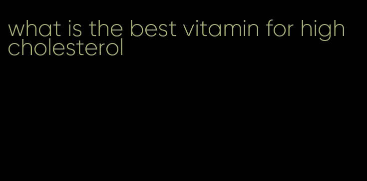 what is the best vitamin for high cholesterol