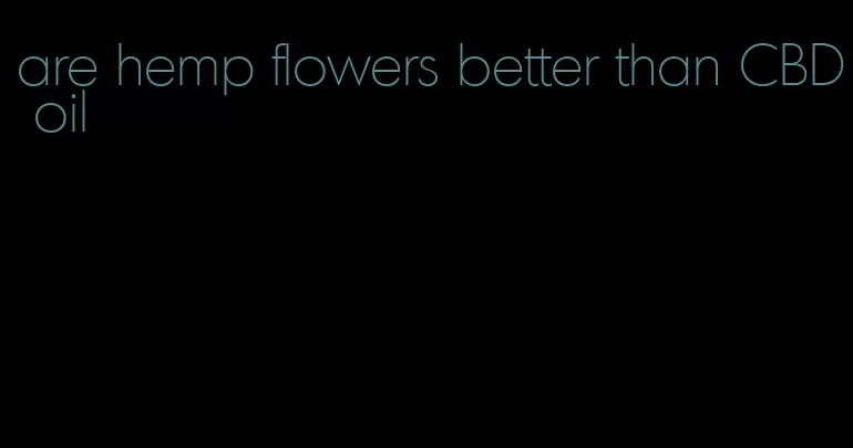 are hemp flowers better than CBD oil