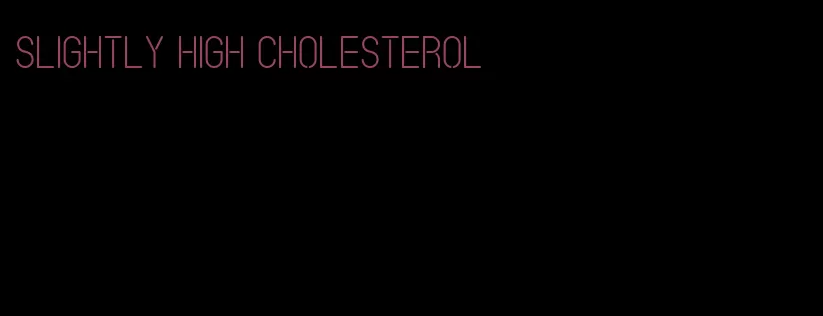slightly high cholesterol