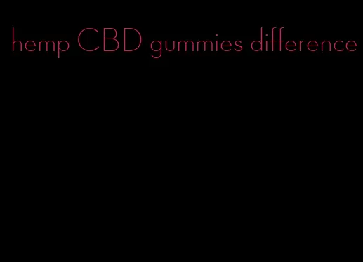 hemp CBD gummies difference