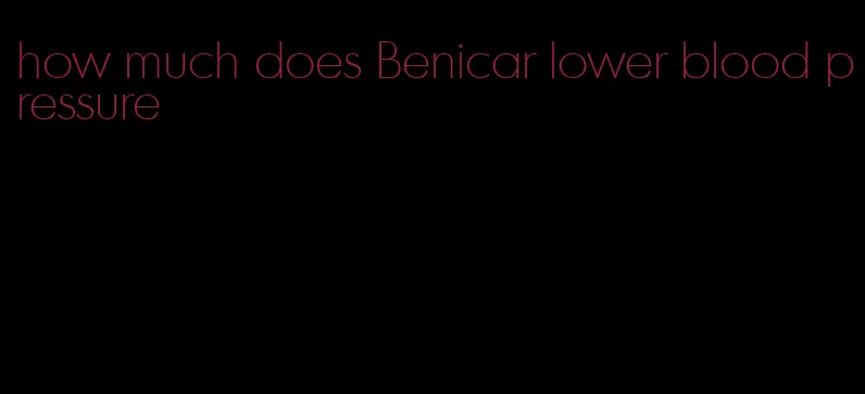how much does Benicar lower blood pressure
