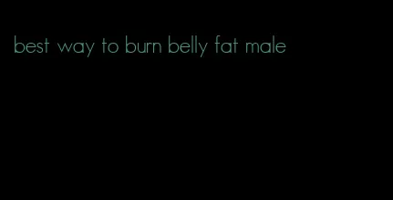 best way to burn belly fat male
