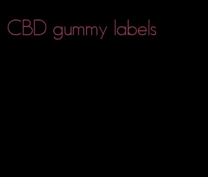 CBD gummy labels