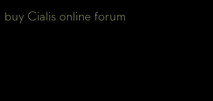 buy Cialis online forum