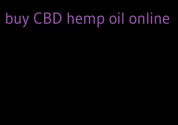 buy CBD hemp oil online