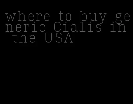 where to buy generic Cialis in the USA