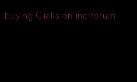 buying Cialis online forum