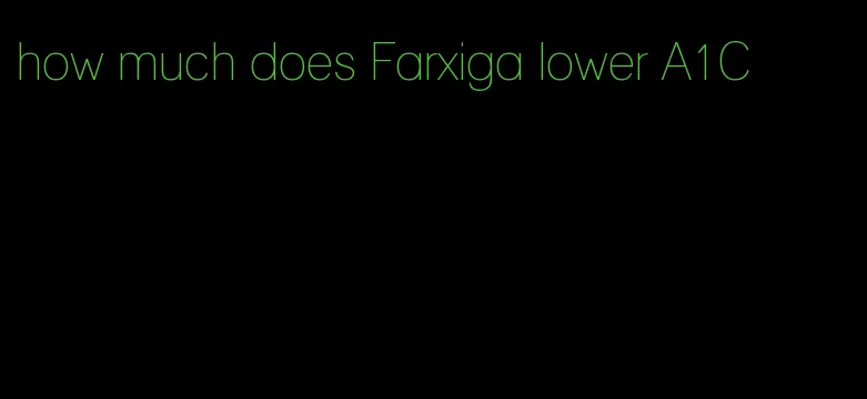 how much does Farxiga lower A1C