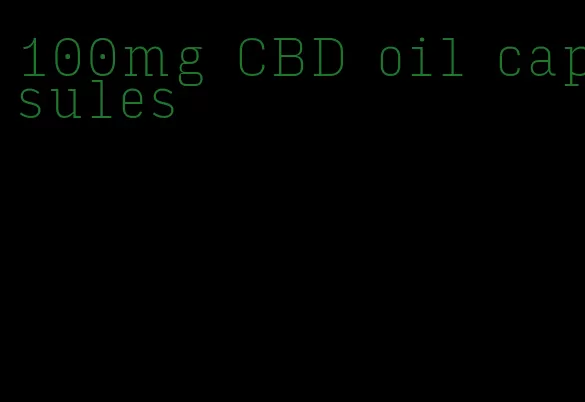 100mg CBD oil capsules