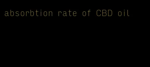 absorbtion rate of CBD oil