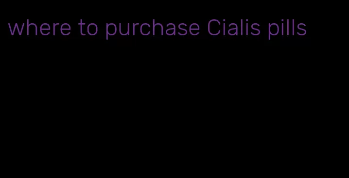 where to purchase Cialis pills