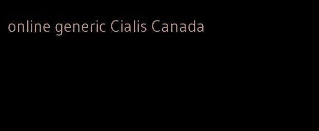 online generic Cialis Canada