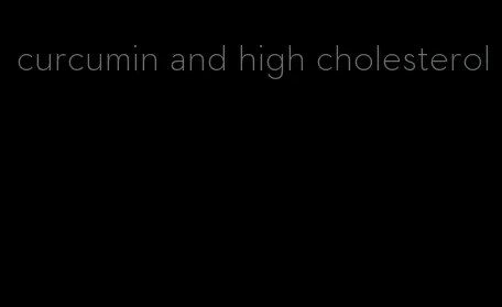 curcumin and high cholesterol