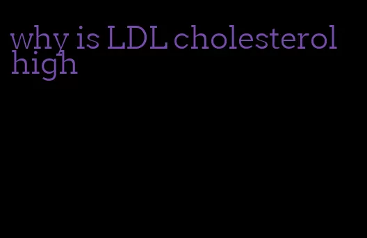 why is LDL cholesterol high
