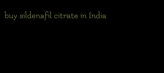 buy sildenafil citrate in India