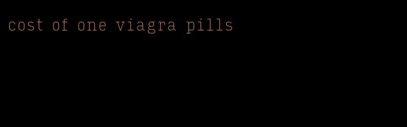 cost of one viagra pills
