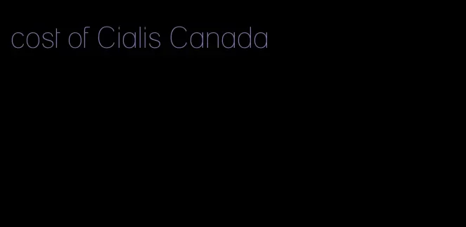 cost of Cialis Canada