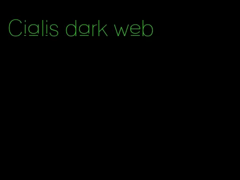 Cialis dark web