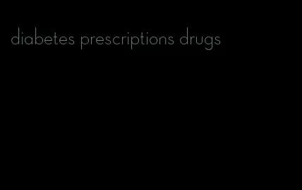 diabetes prescriptions drugs