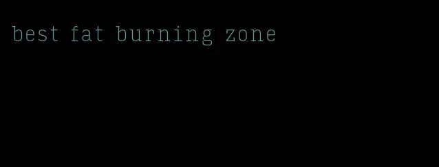 best fat burning zone