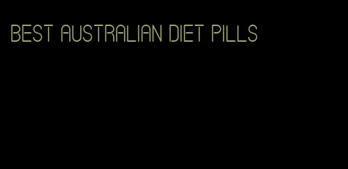 best Australian diet pills
