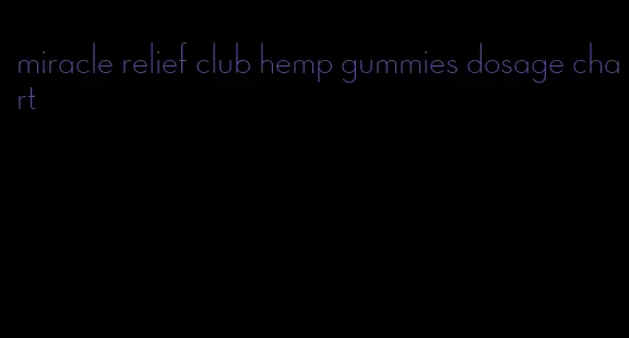 miracle relief club hemp gummies dosage chart