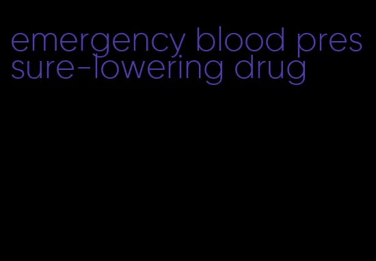emergency blood pressure-lowering drug