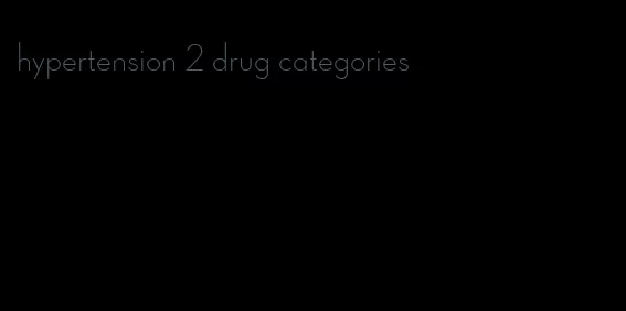 hypertension 2 drug categories
