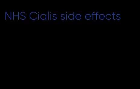 NHS Cialis side effects