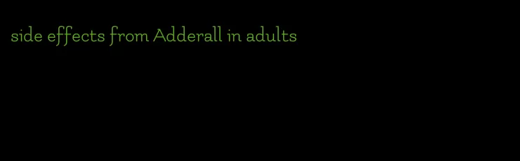 side effects from Adderall in adults
