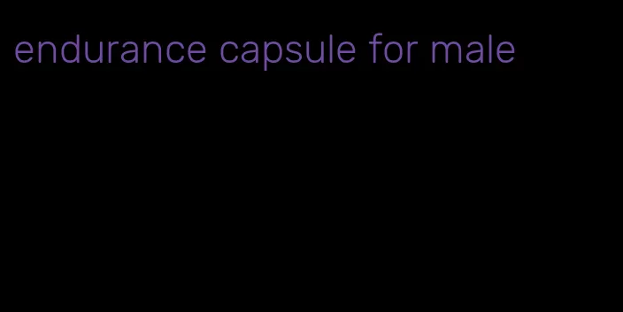 endurance capsule for male