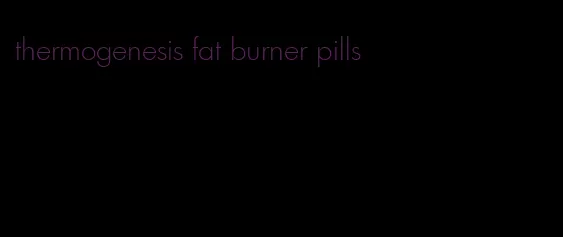 thermogenesis fat burner pills
