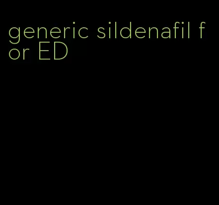 generic sildenafil for ED