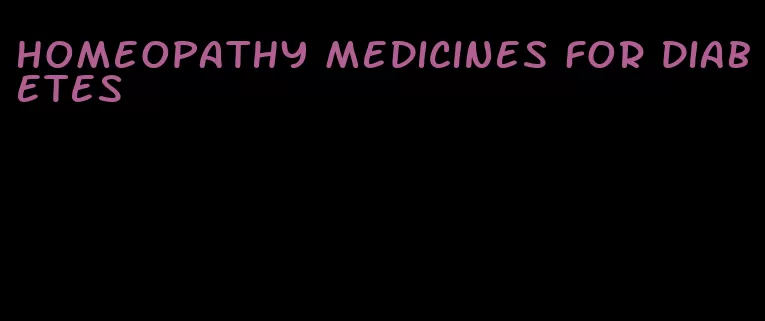 homeopathy medicines for diabetes