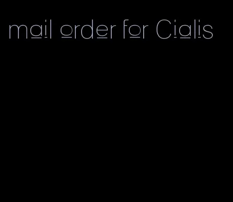 mail order for Cialis