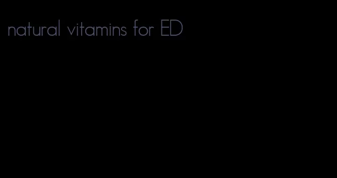 natural vitamins for ED