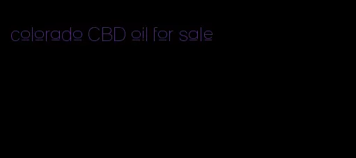 colorado CBD oil for sale