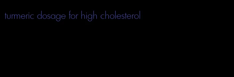 turmeric dosage for high cholesterol