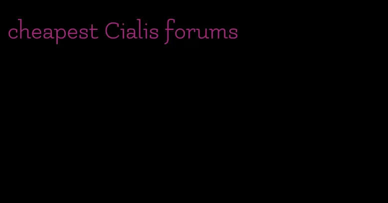 cheapest Cialis forums