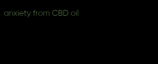 anxiety from CBD oil