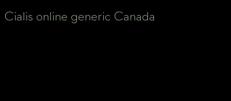 Cialis online generic Canada
