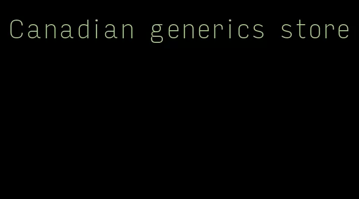 Canadian generics store