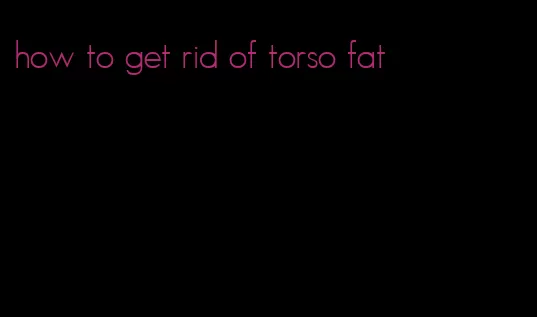 how to get rid of torso fat