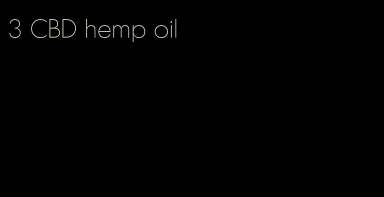 3 CBD hemp oil