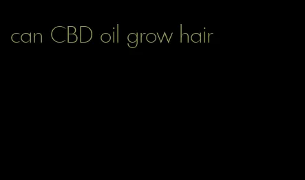 can CBD oil grow hair