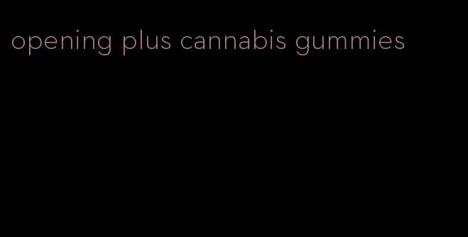 opening plus cannabis gummies