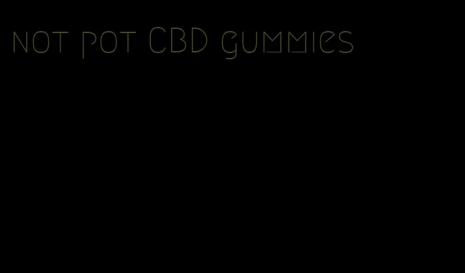 not pot CBD gummies