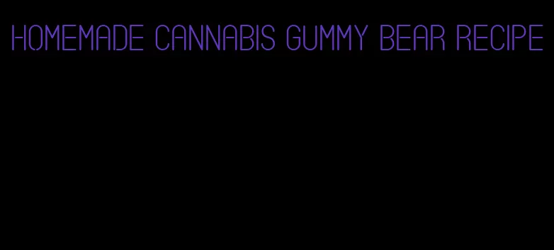 homemade cannabis gummy bear recipe