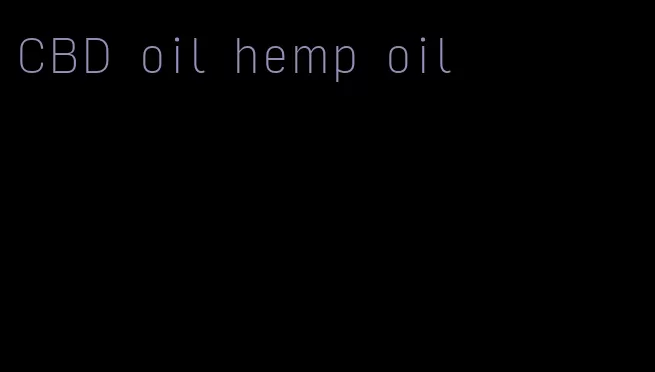CBD oil hemp oil