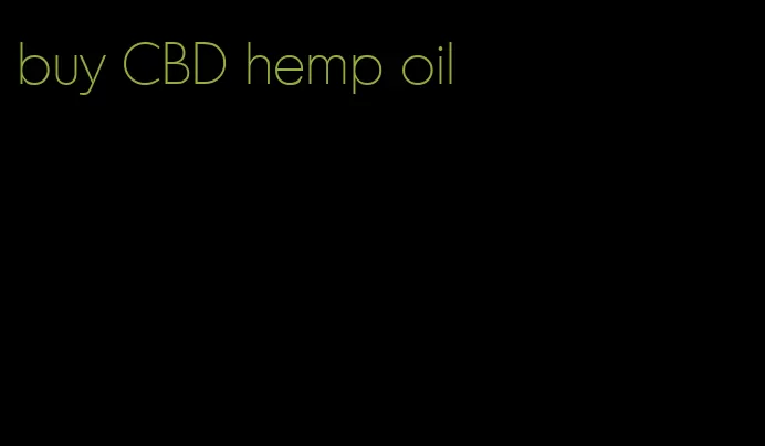 buy CBD hemp oil